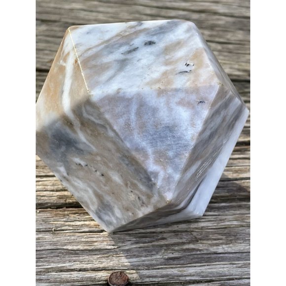 Vintage marble Geometric Paperweight Desk Decor - Picture 2 of 14